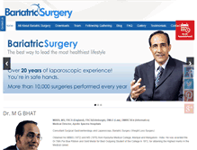 Tablet Screenshot of bariatricsurgerybangalore.com